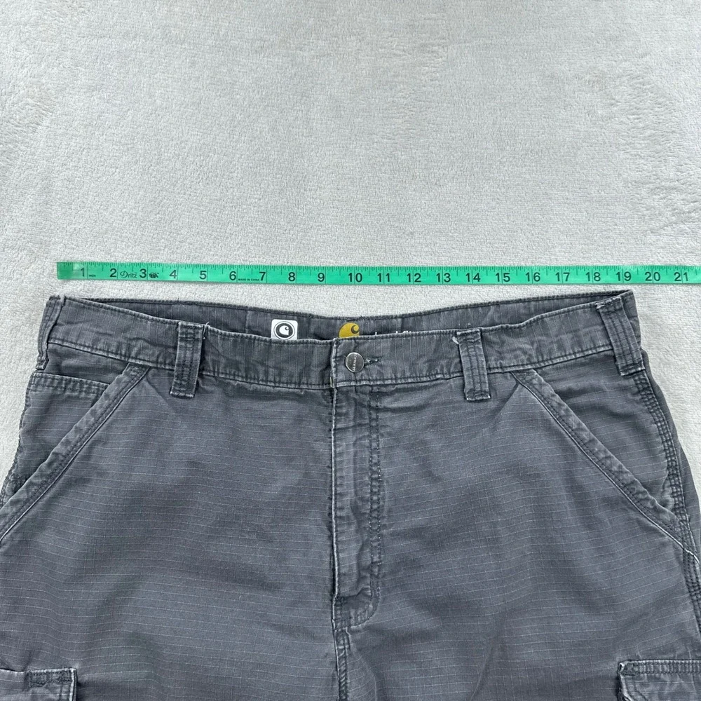 Carhartt Cargo Shorts Mens 38 Gray Force Relaxed Fit Ripstop Workwear Outdoors
